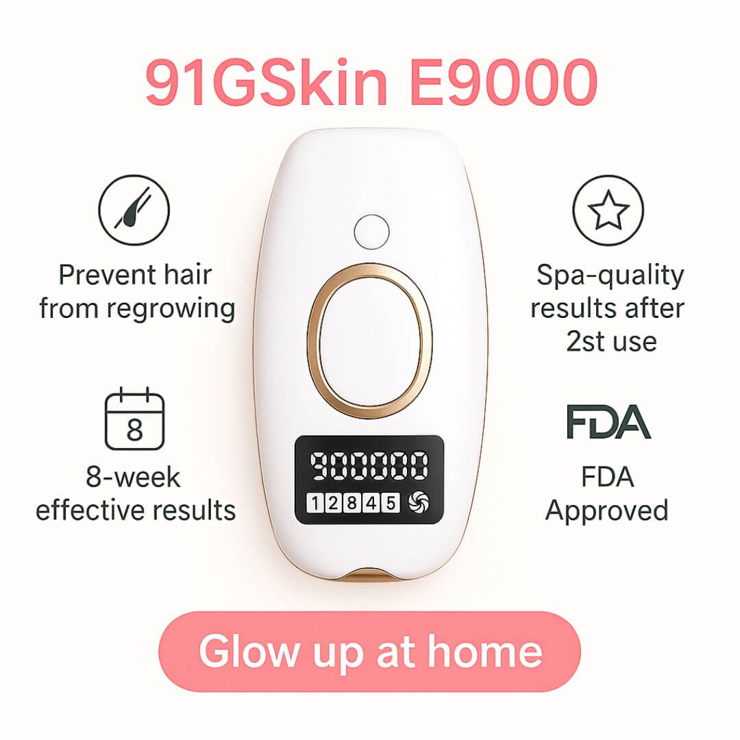 91GSkin E9000 IPL – Skin Comfort, Clinically Tested, Fast Visible Results For Face Bikini